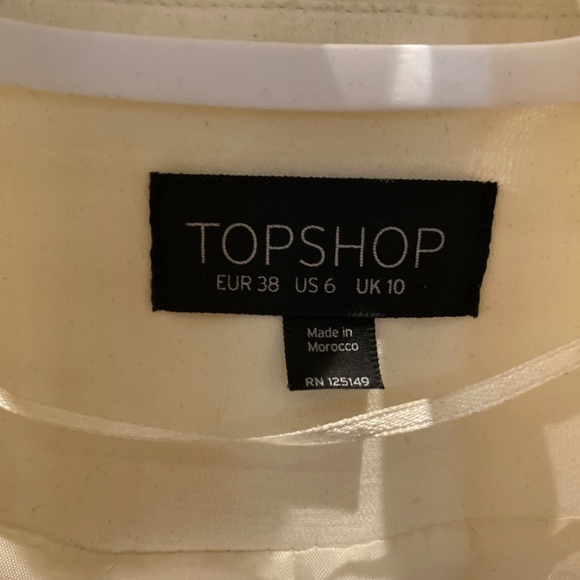 Topshop white cropped blazer size 6 - Picture 2 of 2